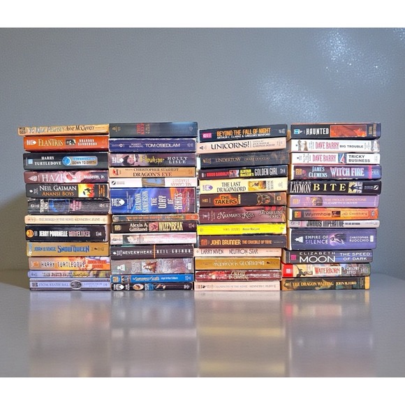 Lot of 50 Vintage Science Fiction Fantasy Paperback Books SciFi-Mixed Lot